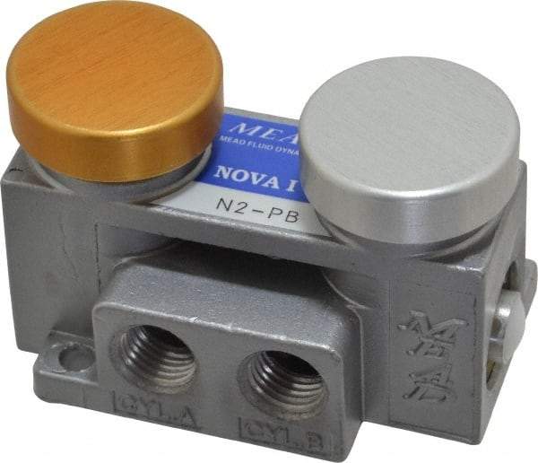 Mead - 1 CV Rate Push Button Manual Control Valve - 120 Max psi - Americas Industrial Supply