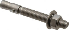 Red Head - 3/8" Diam, 3/8" Drill, 3" OAL, Wedge Expansion Concrete Anchor - 316 Stainless Steel, Hex Nut Head, Hex Drive, 1-3/4" Thread Length - Americas Industrial Supply