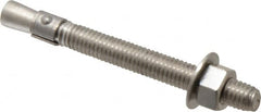 Red Head - 3/8" Diam, 3/8" Drill, 3-3/4" OAL, Wedge Expansion Concrete Anchor - 316 Stainless Steel, Hex Nut Head, Hex Drive, 2-1/2" Thread Length - Americas Industrial Supply