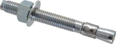 Red Head - 1/2 Inch Diameter, 1/2-13 Inch Thread, 4-1/2 Inch Overall Length, Grade 3, Wedge Expansion Concrete Anchor - Steel, Zinc Plated, 3 Inch Thread Length, Tie Wire Head, 1/2 Inch Drill - Americas Industrial Supply
