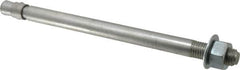 Red Head - 3/4" Diam, 3/4-10, 12" OAL, Grade 3, Wedge Expansion Concrete Anchor - Steel, Zinc Plated, 1-3/4" Thread Length, Tie Wire Head, 3/4" Drill - Americas Industrial Supply