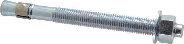 Red Head - 3/4 Inch Diameter, 3/4-10 Inch Thread, 8-1/2 Inch Overall Length, Grade 3, Wedge Expansion Concrete Anchor - Steel, Zinc Plated, 5-3/8 Inch Thread Length, Tie Wire Head, 3/4 Inch Drill - Americas Industrial Supply
