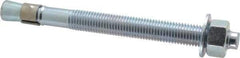 Red Head - 3/4 Inch Diameter, 3/4-10 Inch Thread, 8-1/2 Inch Overall Length, Grade 3, Wedge Expansion Concrete Anchor - Steel, Zinc Plated, 5-3/8 Inch Thread Length, Tie Wire Head, 3/4 Inch Drill - Americas Industrial Supply