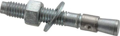 Red Head - 3/8 Inch Diameter, 3/8-16 Inch Thread, 2-3/4 Inch Overall Length, Grade 3, Wedge Expansion Concrete Anchor - Steel, Zinc Plated, 1-5/8 Inch Thread Length, Tie Wire Head, 3/8 Inch Drill - Americas Industrial Supply
