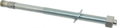 Red Head - 5/8 Inch Diameter, 5/8-11 Inch Thread, 10 Inch Overall Length, Grade 3, Wedge Expansion Concrete Anchor - Steel, Zinc Plated, 5-3/4 Inch Thread Length, Tie Wire Head, 5/8 Inch Drill - Americas Industrial Supply