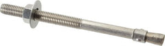 Red Head - 1/2" Diam, 1/2" Drill, 7" OAL, 3-3/16" Min Embedment Wedge Expansion Concrete Anchor - 304 Stainless Steel, Hex Nut Head, Hex Drive, 3-1/2" Thread Length - Americas Industrial Supply