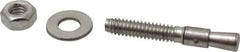 Red Head - 1/4" Diam, 1/4" Drill, 1-3/4" OAL, 1-5/8" Min Embedment Wedge Expansion Concrete Anchor - 304 Stainless Steel, Hex Nut Head, Hex Drive, 3/4" Thread Length - Americas Industrial Supply