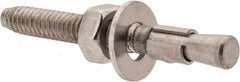 Red Head - 1/4" Diam, 1/4" Drill, 2-1/4" OAL, 2-1/2" Min Embedment Wedge Expansion Concrete Anchor - 304 Stainless Steel, Hex Nut Head, Hex Drive, 1-1/4" Thread Length - Americas Industrial Supply