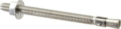 Red Head - 3/8" Diam, 3/8" Drill, 5" OAL, 3/4" Min Embedment Wedge Expansion Concrete Anchor - 304 Stainless Steel, Hex Nut Head, Hex Drive, 3-3/4" Thread Length - Americas Industrial Supply