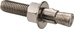 Red Head - 5/8" Diam, 5/8" Drill, 3-1/2" OAL, 5/8" Min Embedment Wedge Expansion Concrete Anchor - 304 Stainless Steel, Hex Nut Head, Hex Drive, 1-3/4" Thread Length - Americas Industrial Supply