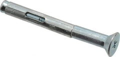 Red Head - 1/4" Diam, 1/4" Drill, 2-1/4" OAL, Sleeve Concrete Anchor - Steel, Zinc-Plated Finish, Flat Head, Phillips Drive - Americas Industrial Supply