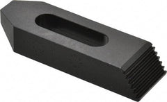 TE-CO - 1/2" Stud, Steel, Plain Strap Clamp - 1-5/16" Travel, 4" OAL x 1-1/4" Wide x 3/4" High, Black Oxide Finish, Tapered Nose - Americas Industrial Supply