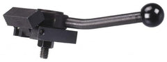 Gibraltar - 5/16-18 Stud, Extended Base, Steel Cam Action Clamp - 3-1/8" Base Len x 1" Base Height, 5" Len with Handle x 1-5/8" Height with Handle x 1-1/4" Overall Width, 1/8" Projection from Base - Americas Industrial Supply