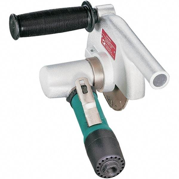 Dynabrade - 4-1/2" Wheel Diam, 20,000 RPM, Pneumatic Cutoff & Cutoff-Grinder Tool - Right Angle Handle, 1/4 NPT Inlet - Americas Industrial Supply