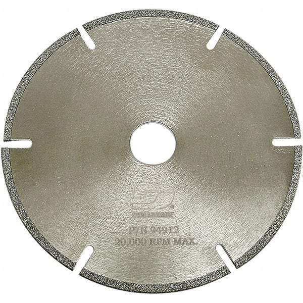 Dynabrade - 4-1/2" Diam, 3/8" Arbor Hole Diam, 6 Tooth Wet & Dry Cut Saw Blade - Diamond-Tipped, Standard Round Arbor - Americas Industrial Supply