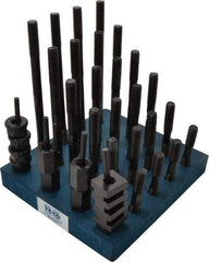 TE-CO - 38 Piece, 1/2-13 Stud, 5/8" T Slot, T Nut & Stud Kit - 1" T-Slot Nut Width, 3, 4, 5, 6, 7, 8" Stud Lengths - Americas Industrial Supply