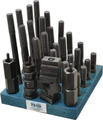 TE-CO - 38 Piece, 5/8-11 Stud, 13/16" T Slot, T Nut & Stud Kit - 1-1/4" T-Slot Nut Width, 3, 4, 5, 6, 7, 8" Stud Lengths - Americas Industrial Supply