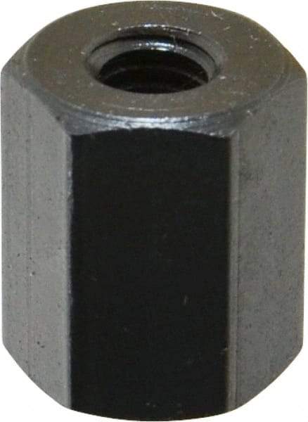 TE-CO - M6x1.00 Metric Coarse, 16mm OAL Steel Standard Coupling Nut - Black Oxide Coated, 13mm Width Across Flats - Americas Industrial Supply