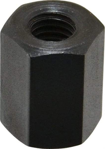 TE-CO - M8x1.25 Metric Coarse, 19mm OAL Steel Standard Coupling Nut - Black Oxide Coated, 14mm Width Across Flats - Americas Industrial Supply