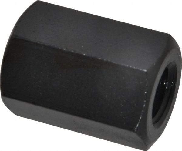 TE-CO - M16x2.00 Metric Coarse, 40mm OAL Steel Standard Coupling Nut - Black Oxide Coated, 27mm Width Across Flats - Americas Industrial Supply