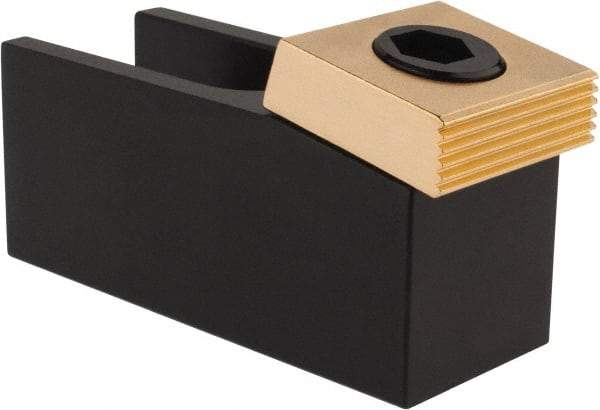 Mitee-Bite - 1-1/2" Wide x 1.62" High, Tapered, U Shaped Strap Clamp - 1.82" Travel, 3.8" OAL, 1.82" Slot Length - Americas Industrial Supply