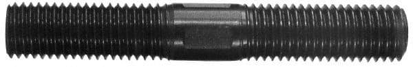 TE-CO - 5/8-11 8" OAL Equal Double Threaded Stud - Steel, Black Oxide Finish, 1-3/4" Equal Thread Length - Americas Industrial Supply