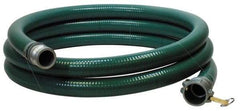 Alliance Hose & Rubber - -10 to 130°F, 2" Inside x 2.34" Outside Diam, PVC Liquid Suction & Discharge Hose - Green, 20' Long, 79 psi Working Pressure, 28 Vacuum Rating - Americas Industrial Supply