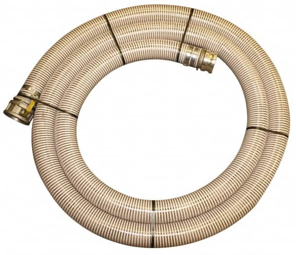 Alliance Hose & Rubber - -10 to 130°F, 2-1/2" Inside x 2.88" Outside Diam, PVC Liquid Suction & Discharge Hose - Clear, 20' Long, 28 Vacuum Rating, 65 psi Working Pressure - Americas Industrial Supply