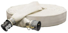 Alliance Hose & Rubber - -5 to 130°F, 1-1/2" Inside x 1-1/2" Outside Diam, Polyester Liquid Suction & Discharge Hose - White, 50' Long, 125 psi Working Pressure - Americas Industrial Supply