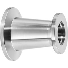 Metal Vacuum Tube Fittings; Material: Stainless Steel; Fitting Type: Conical Reducer; Tube Outside Diameter: 1.500; Fitting Shape: Straight; Connection Type: Quick-Clamp; Maximum Vacuum: 0.0000001 torr at 72 Degrees F; Thread Standard: None; Flange Outsid