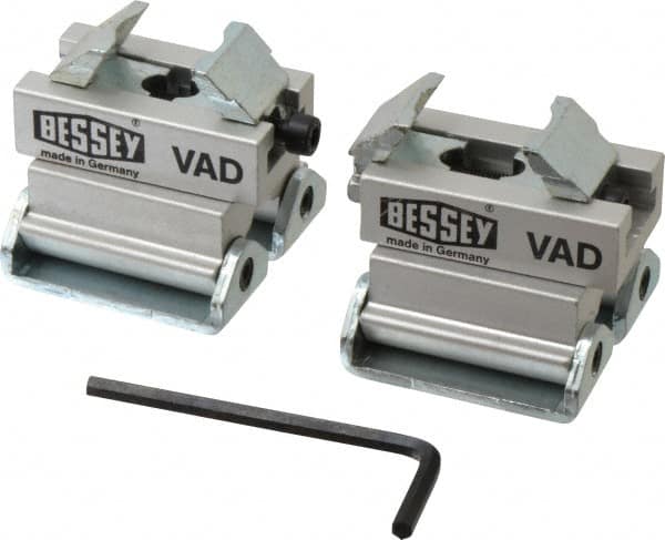 Bessey - 2 Piece, Plastic Cap Swivel V-Pad - 60° Pivot Angle - Americas Industrial Supply