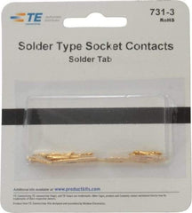 Tyco/Amp - 18 AWG Wire Modular Receptacle Plug Connector Socket Solder Cup Contact - Americas Industrial Supply