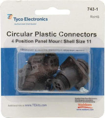 Tyco/Amp - Panel Mount Plug and Receptacle Kit - 11 to 4 AWG Compatible Wire Size - Americas Industrial Supply