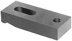Gibraltar - 3/4" Stud, Medium Carbon Steel, Strap Clamp - 1-3/4" Travel, 6" OAL x 1-3/4" Wide x 1" High, Black Oxide Finish, Radius Nose - Americas Industrial Supply