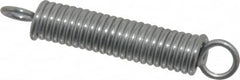Made in USA - 3/8" OD, 19.24 Lb Max Load, 2-9/16" Max Ext Len, 0.062" Wire Diam Extension Spring - 31.84 Lb/In Rating - Americas Industrial Supply