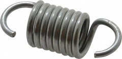 Made in USA - 3/4" OD, 40.25 Lb Max Load, 2-5/8" Max Ext Len, 0.105" Wire Diam Extension Spring - 81.39 Lb/In Rating - Americas Industrial Supply