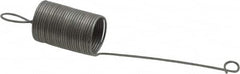 Made in USA - 11/32" OD, 0.79 Lb Max Load, 4-23/32" Max Ext Len, 0.02" Wire Diam Extension Spring - 0.26 Lb/In Rating - Americas Industrial Supply