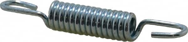 Made in USA - 1/4" OD, 13.74 Lb Max Load, 1-27/32" Max Ext Len, 0.047" Wire Diam Extension Spring - 56.06 Lb/In Rating - Americas Industrial Supply