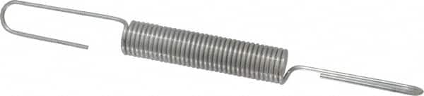 Made in USA - 9/16" OD, 19.65 Lb Max Load, 8-1/16" Max Ext Len, 0.072" Wire Diam Extension Spring - 9.49 Lb/In Rating - Americas Industrial Supply