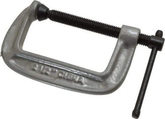 Gibraltar - Light-Duty 2-1/2" Max Opening, 1-7/16" Throat Depth, Cast Iron Standard C-Clamp - 600 Lb Capacity, 0" Min Opening, Standard Throat Depth, Malleable Cast Iron Screw - Americas Industrial Supply
