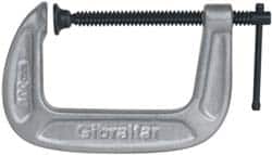 Gibraltar - Light-Duty 2-1/2" Max Opening, 1-7/16" Throat Depth, Cast Iron Standard C-Clamp - 600 Lb Capacity, 0" Min Opening, Standard Throat Depth, Malleable Cast Iron Screw - Americas Industrial Supply