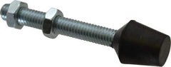De-Sta-Co - 3/8-16 Carbon Steel Cap Tip Clamp Spindle Assembly - 63.5mm Thread Length, 88.9mm OAL, Flat Tip Cap, 0.88" Tip Surface Diam, Use with Toggle Clamps - Americas Industrial Supply
