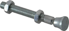 De-Sta-Co - 5/16-18 Carbon Steel Swivel Foot Tip Clamp Spindle Assembly - 49.28mm Thread Length, 69.85mm OAL, Flat Tip Cap, 0.56" Tip Surface Diam, Use with Toggle Clamps - Americas Industrial Supply