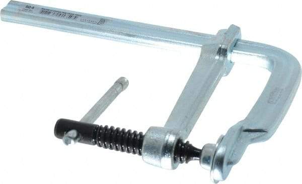 Bessey - 4-3/4" Deep Throat, 6" Max Capacity, Standard Sliding Arm Clamp - 1,330 Lb Clamping Pressure, 5/8" Spindle Diam - Americas Industrial Supply