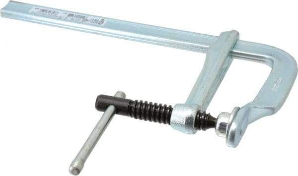 Bessey - 4" Deep Throat, 8" Max Capacity, Standard Sliding Arm Clamp - 726 Lb Clamping Pressure, 5/8" Spindle Diam - Americas Industrial Supply