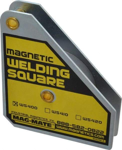 Mag-Mate - 3-3/4" Wide x 3/4" Deep x 4-3/8" High, Rare Earth Magnetic Welding & Fabrication Square - 75 Lb Average Pull Force - Americas Industrial Supply