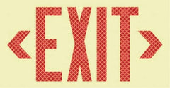 NMC - Exit, Plastic Exit Sign - 13" Wide x 7-1/2" High, Reflective - Americas Industrial Supply