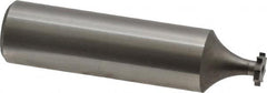Made in USA - 1/4" Diam x 3/64" Face Width, High Speed Steel, 8 Teeth, Shank Connection Woodruff Keyseat Cutter - Uncoated, 2-1/16" OAL x 1/2" Shank, Straight Teeth - Americas Industrial Supply