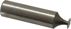 Made in USA - 5/16" Diam x 1/64" Face Width, High Speed Steel, 8 Teeth, Shank Connection Woodruff Keyseat Cutter - Uncoated, 2-1/16" OAL x 1/2" Shank, Straight Teeth - Americas Industrial Supply