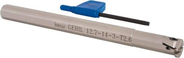Iscar - GEHI, Internal, Left Hand, 0.102" Max Depth of Cut, 0.095 to 1/8" Groove Width, Indexable Grooving Tool Holder - GEMI.., GEPI.. Insert Compatibility, 1/2" Shank Width, 6" OAL, Through Coolant - Americas Industrial Supply